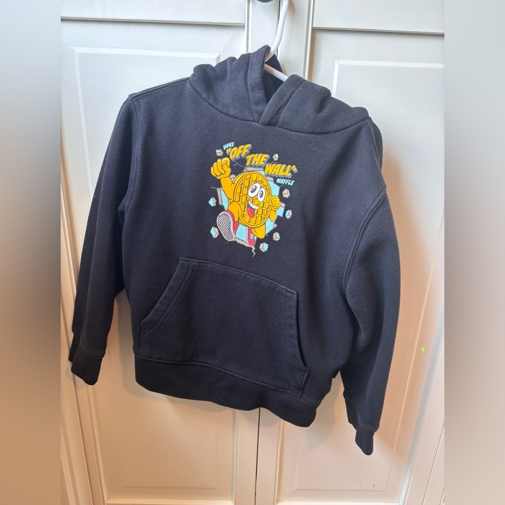 Vans Kids Black Hoodie with Graphic Print